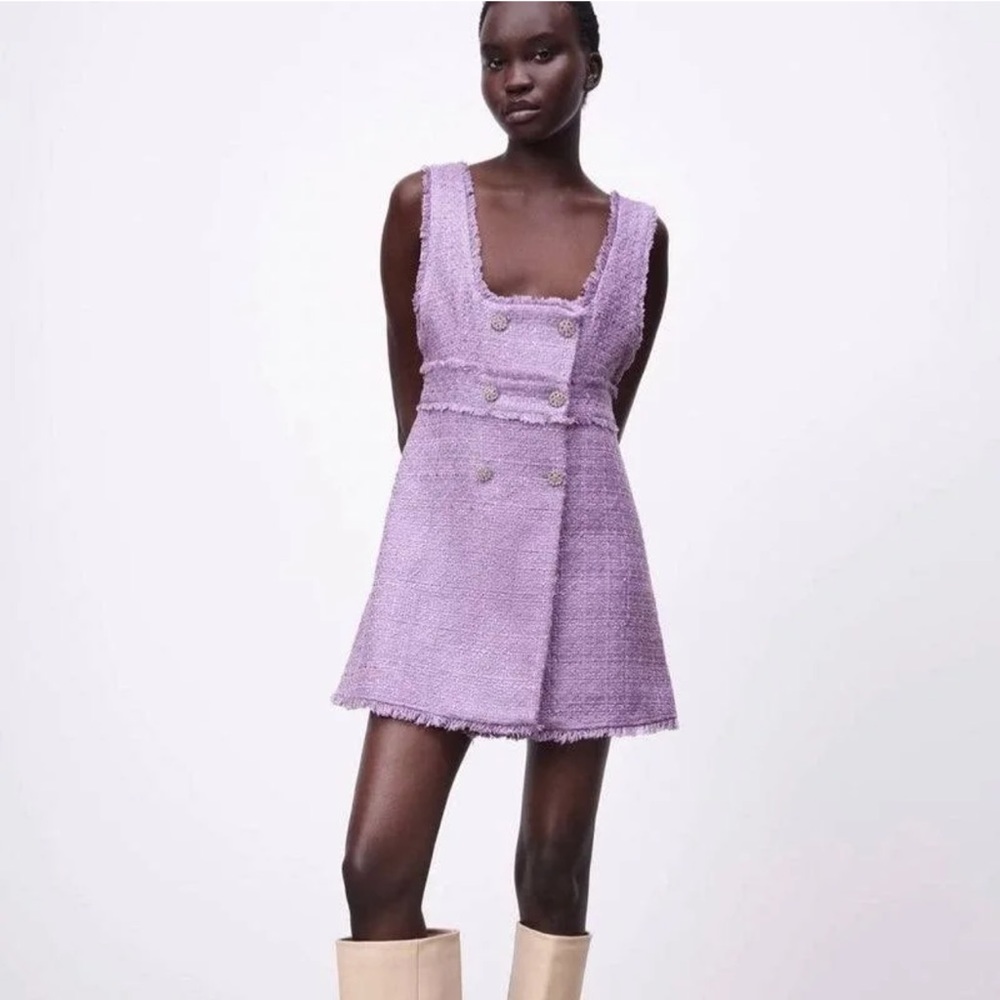 Zara - Lavender Tweed Dress NWT Blogger Favorite